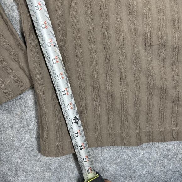 American Eagle Bella Jumpsuit Small Wide Leg Brown Striped Cotton Tie Straps - Picture 8 of 11